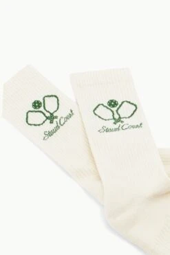 PICKLEBALL SOCKS | IVORY -Fashion Shop STAUD COURT SOCKS IVORY SUPF 23 ECOM 2