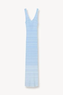 DANA DRESS | FRENCH BLUE WHITE -Fashion Shop STAUD DANA DRESS FRENCH BLUE WHITE SUPF 23 ECOM 1