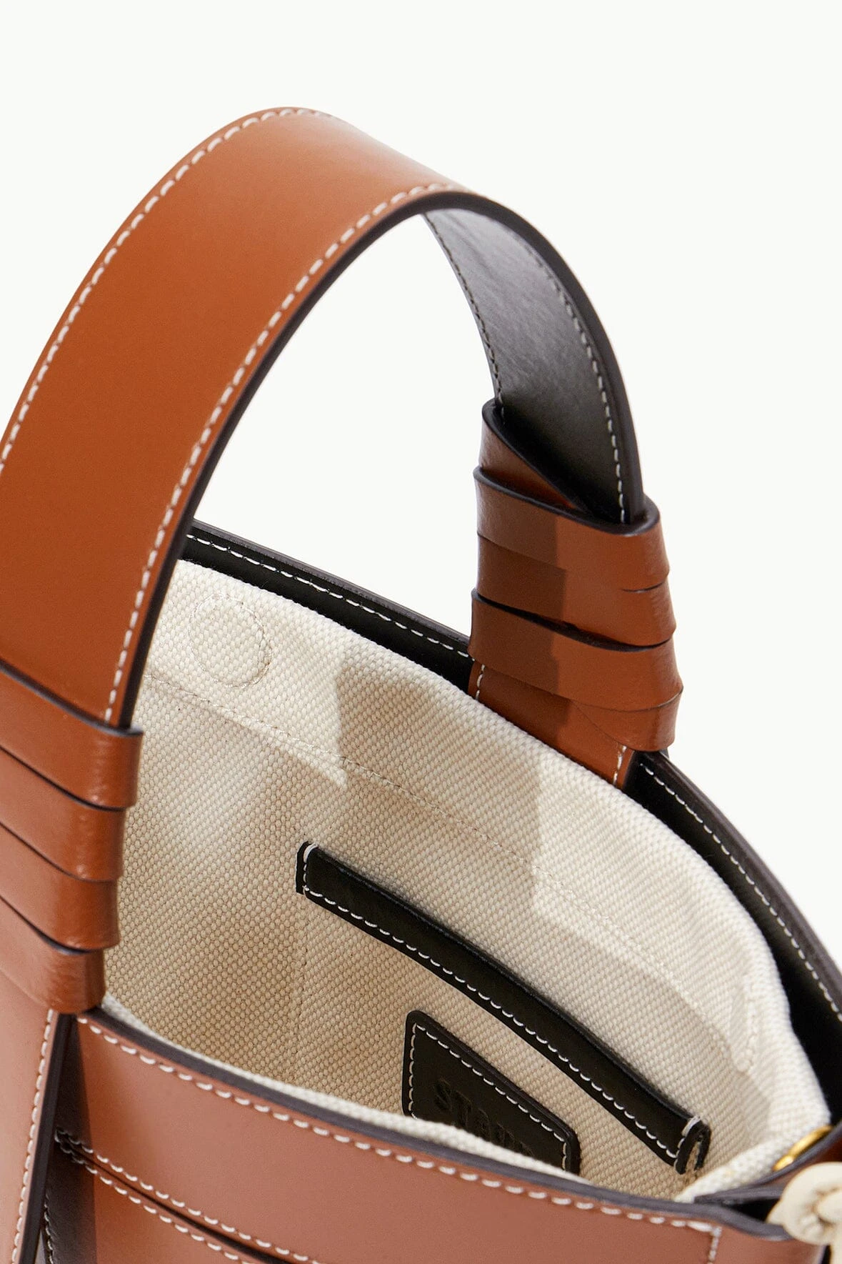 DIAMOND MINI TOTE | TAN CREAM 7 DIAMOND MINI TOTE | TAN CREAM - Image 7