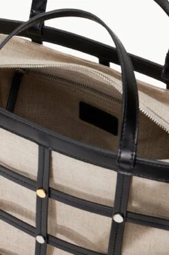 EMMA TOTE | BLACK NATURAL -Fashion Shop STAUD EMMATOTE BAG BLACKNATURAL SUPF 23 ECOM 4