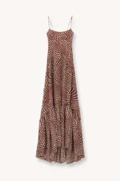 FLORENCE DRESS | CLOVE WAVY DOT -Fashion Shop STAUD FLORENCE DRESS CLOVE WAVY DOTS SUPF 23 ECOM 1