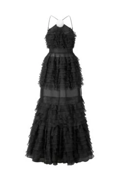 FLORIAN DRESS | BLACK -Fashion Shop STAUD FLORIANDRESS BLACK ECOM 1