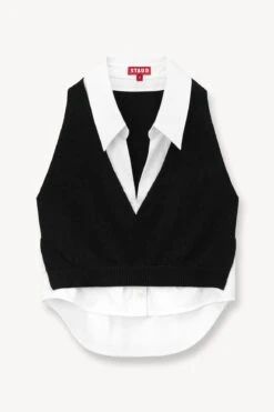 GARRET TOP | BLACK WHITE -Fashion Shop STAUD GARRET TOP BLACK WHITE SUPF 23 ECOM 1