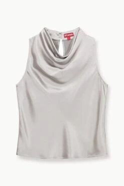GESTURE TOP | SILVER 10 GESTURE TOP | SILVER -Fashion Shop STAUD GESTURE WOVENTOP SILVER FALL 23 ECOM 1