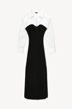 HAZEL DRESS | BLACK WHITE -Fashion Shop STAUD HAZEL DRESS BLACKWHITE FALL 22 ECOM 1