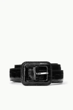 JEANS BELT | BLACK CROC EMBOSSED