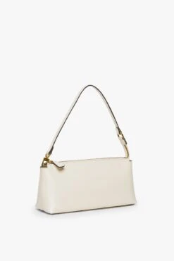 KAIA SHOULDER BAG | CREAM -Fashion Shop STAUD KAIA SHOULDER BAG CREAM CALF BLACK TRIM SUMMER PF 21 2