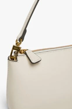 KAIA SHOULDER BAG | CREAM -Fashion Shop STAUD KAIA SHOULDER BAG CREAM CALF BLACK TRIM SUMMER PF 21 4