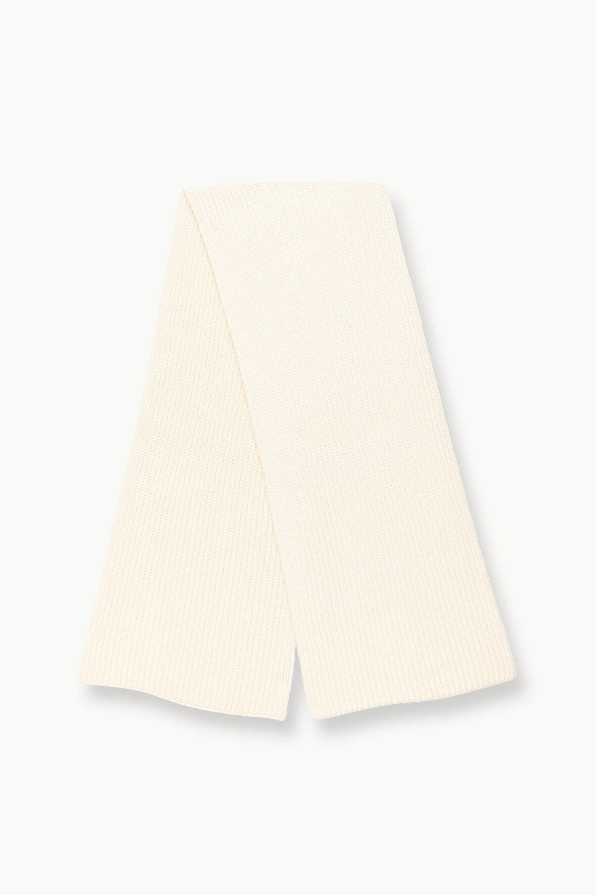 KNIT MERINO SCARF | IVORY 2 KNIT MERINO SCARF | IVORY - Image 2