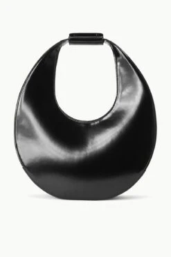 LARGE MOON BAG | BLACK POLISHED