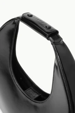 LARGE MOON BAG | BLACK POLISHED -Fashion Shop STAUD LARGEMOOON TOTEBAG BLACK FALL 23 ECOM 3