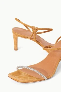 LAUREL CRYSTAL HEEL | RHINESTONE CASHEW SUEDE -Fashion Shop STAUD LAUREL HEEL CASHEWRHINESTONE SPRING 23 ECOM 4
