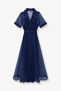 MILLIE DRESS | NAVY ORGANZA 10 MILLIE DRESS | NAVY ORGANZA -Fashion Shop STAUD MILLIE DRESS NAVY SPRING 23 ECOM 1