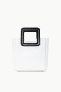 MINI SHIRLEY LEATHER BAG | WHITE BLACK -Fashion Shop STAUD MINISHIRLEY BAG WHITEBLACK SPRING 23 ECOM 2