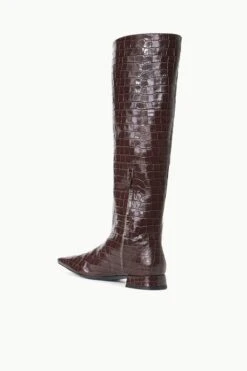 OLGA BOOT | ESPRESSO CROC EMBOSSED -Fashion Shop STAUD OLGA BOOT ESPRESSO FALL 23 ECOM 3