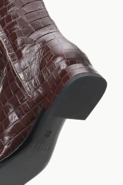 OLGA BOOT | ESPRESSO CROC EMBOSSED -Fashion Shop STAUD OLGA BOOT ESPRESSO FALL 23 ECOM 4