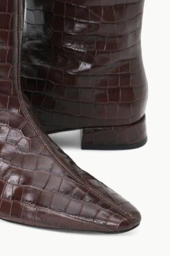 OLGA BOOT | ESPRESSO CROC EMBOSSED -Fashion Shop STAUD OLGA BOOT ESPRESSO FALL 23 ECOM 5
