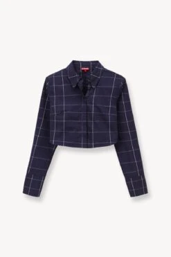 SENECA TOP | NAVY PLAID 10 SENECA TOP | NAVY PLAID -Fashion Shop STAUD SENECA TOP NAVY PLAID SUPF 23 ECOM 1