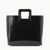 SHIRLEY LEATHER BAG | BLACK POLISHED