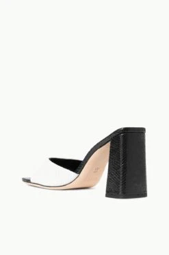 SLOANE HEEL | BLACK WHITE SNAKE EMBOSSED 14 SLOANE HEEL | BLACK WHITE SNAKE EMBOSSED -Fashion Shop STAUD SLOANE HEEL BLACKWHITE SPRING 23 ECOM 3