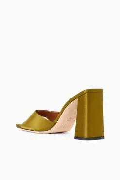 SLOANE HEEL | OLIVE SATIN -Fashion Shop STAUD SLOANE HEEL OLIVESATIN SPRING 23 ECOM 3 1