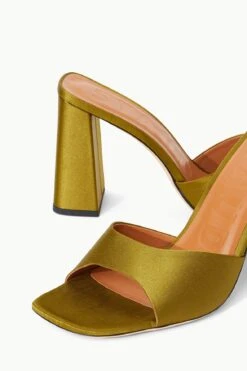 SLOANE HEEL | OLIVE SATIN -Fashion Shop STAUD SLOANE HEEL OLIVE SATIN SPRING 23 ECOM 4 2