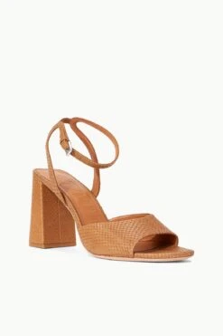 SOLANGE HEEL | TAN SNAKE EMBOSSED 12 SOLANGE HEEL | TAN SNAKE EMBOSSED -Fashion Shop STAUD SOLANGE HEEL TAN SPRING 23 ECOM 1