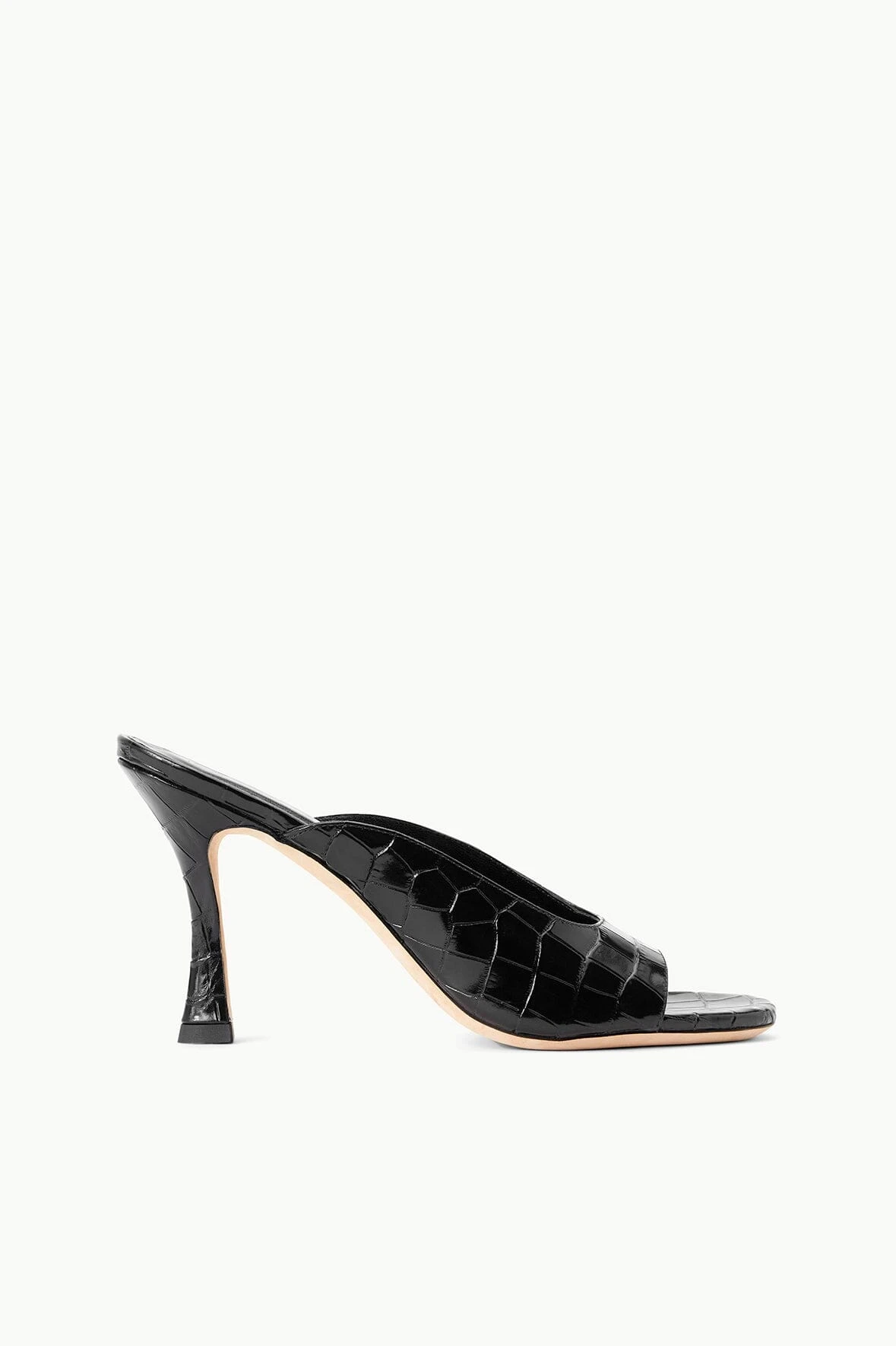 SYLVIA MULE | BLACK CROC EMBOSSED 1 SYLVIA MULE | BLACK CROC EMBOSSED