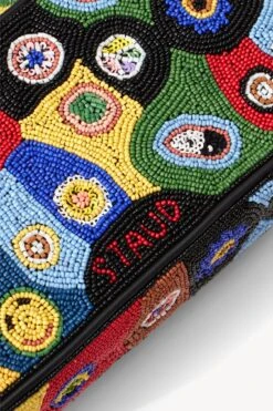 TOMMY BEADED BAG | BLACK MILLEFIORI 14 TOMMY BEADED BAG | BLACK MILLEFIORI -Fashion Shop STAUD TOMMY BEADED BAG MILLEFIOREBLACK FALL 22 ECOM 4