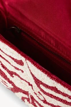TOMMY BEADED BAG | SCARLET WHITE -Fashion Shop STAUD TOMMY BEADED BAG SCARLET WHITE HOLIDAY 22 ECOM 3
