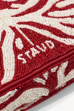 TOMMY BEADED BAG | SCARLET WHITE -Fashion Shop STAUD TOMMY BEADED BAG SCARLET WHITE HOLIDAY 22 ECOM 4