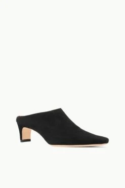 WALLY MULE | BLACK SUEDE -Fashion Shop STAUD WALLY MULE SUEDEBLACK SUPF 23 ECOM 2