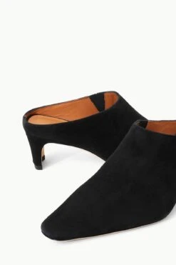 WALLY MULE | BLACK SUEDE -Fashion Shop STAUD WALLY MULE SUEDEBLACK SUPF 23 ECOM 4