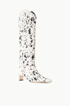 WESTERN WALLY BOOT | BLACK & WHITE HAIRCALF -Fashion Shop STAUD WESTERNWALLY BOOT BLACKWHITEHAIRCALF FALL 23 ECOM 2