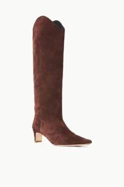WESTERN WALLY BOOT | MAHOGANY SUEDE 9 WESTERN WALLY BOOT | MAHOGANY SUEDE -Fashion Shop STAUD WESTERNWALLY BOOT MAHOGANY FALL 23 ECOM 2