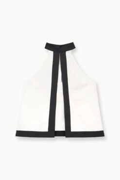 WRIGHT TOP | ECRU BLACK -Fashion Shop STAUD WRIGHT WOVENTOP ECRUBLACK FALL 23 ECOM 1