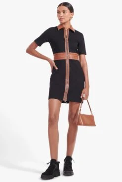 KAIA SHOULDER BAG | TAN -Fashion Shop Saul Dress Black 02985 web