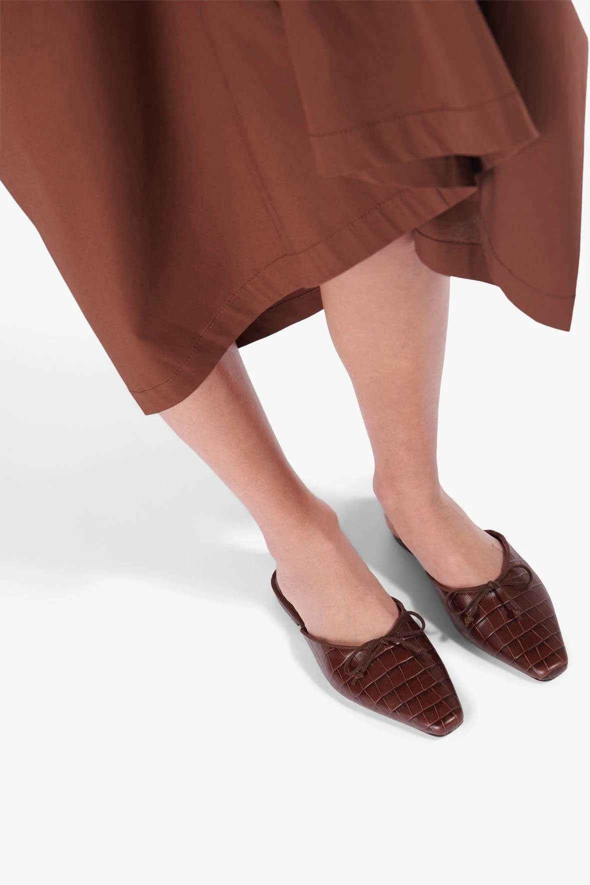 GINA MULE | BROWN CROC EMBOSSED 4 GINA MULE | BROWN CROC EMBOSSED - Image 4