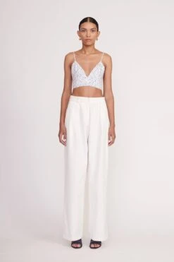 JULES BLOCK HEEL | INK ISLAND BLUE 14 JULES BLOCK HEEL | INK ISLAND BLUE -Fashion Shop Tatum Top Blue Palm Luisa Pant Ivory 00341 web