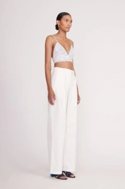 JULES BLOCK HEEL | INK ISLAND BLUE 12 JULES BLOCK HEEL | INK ISLAND BLUE -Fashion Shop Tatum Top Blue Palm Luisa Pant Ivory 00346 web