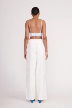 JULES BLOCK HEEL | INK ISLAND BLUE 16 JULES BLOCK HEEL | INK ISLAND BLUE -Fashion Shop Tatum Top Blue Palm Luisa Pant Ivory 00356 web