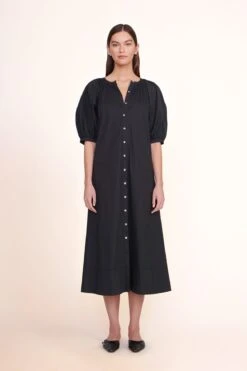 GINA MULE | BLACK -Fashion Shop Vincent Dress Black 00601 web 1