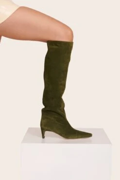 WALLY BOOT | OLIVE SUEDE -Fashion Shop Wally Boot Olive 002 web