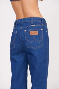 STAUD + WRANGLER THE STRAIGHT CUT JEAN | DARK RINSE -Fashion Shop Wrangler 0899 web