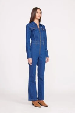 STAUD + WRANGLER THE BODY JUMPSUIT | DARK RINSE -Fashion Shop Wrangler 1178 web