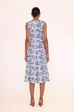 BAIT DRESS | BLUE TOILE WHISKEY -Fashion Shop bait dress blue toile 00572 web