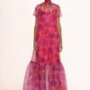 CALLUNA DRESS | MAGENTA PAINTED FLORAL