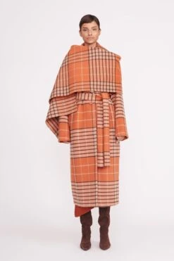 CARVER COAT | PERSIMMON MEGA PLAID -Fashion Shop carver coat persimmon mega plaid 1
