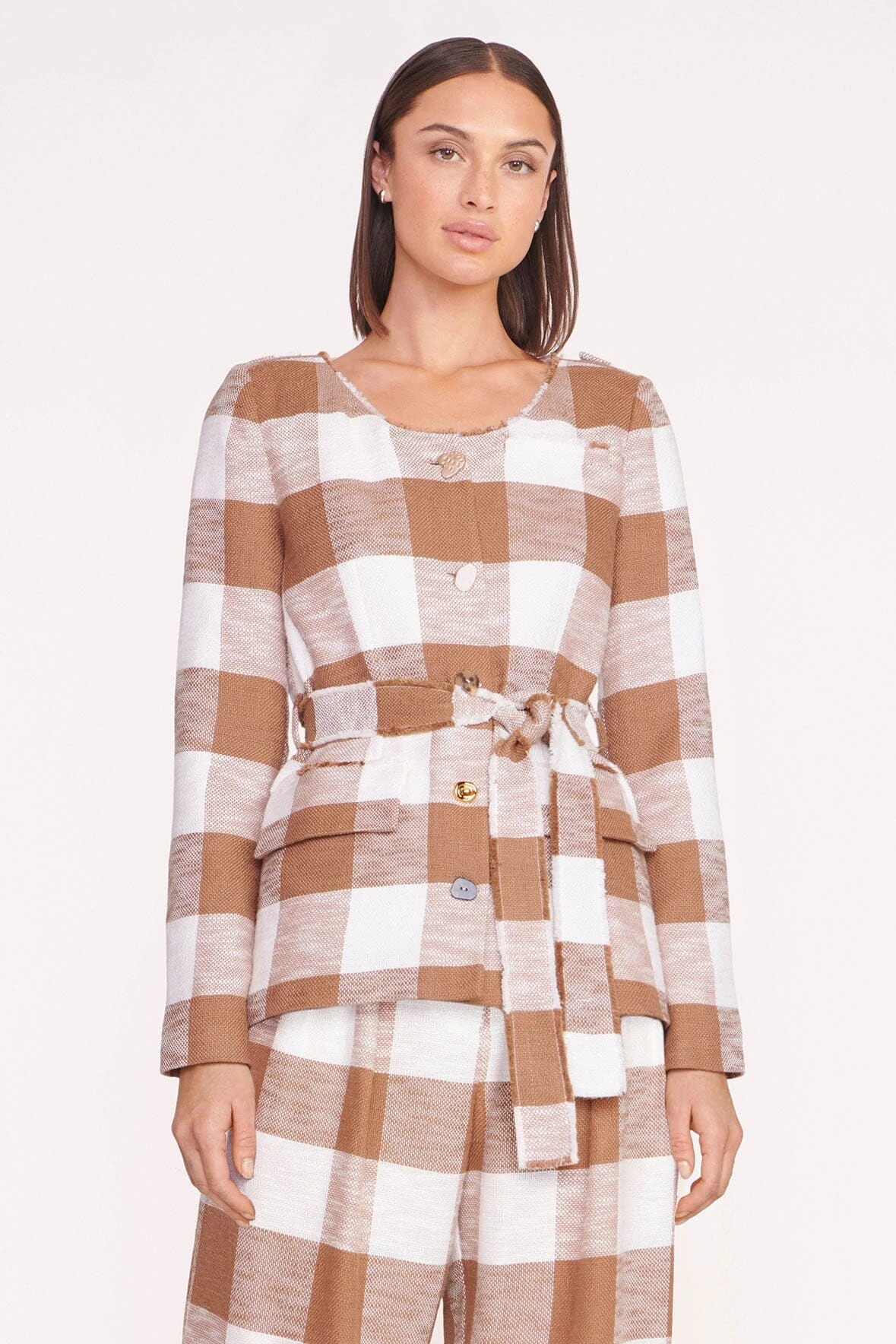 LUISA PANT | TOBACCO GINGHAM 3 LUISA PANT | TOBACCO GINGHAM - Image 3