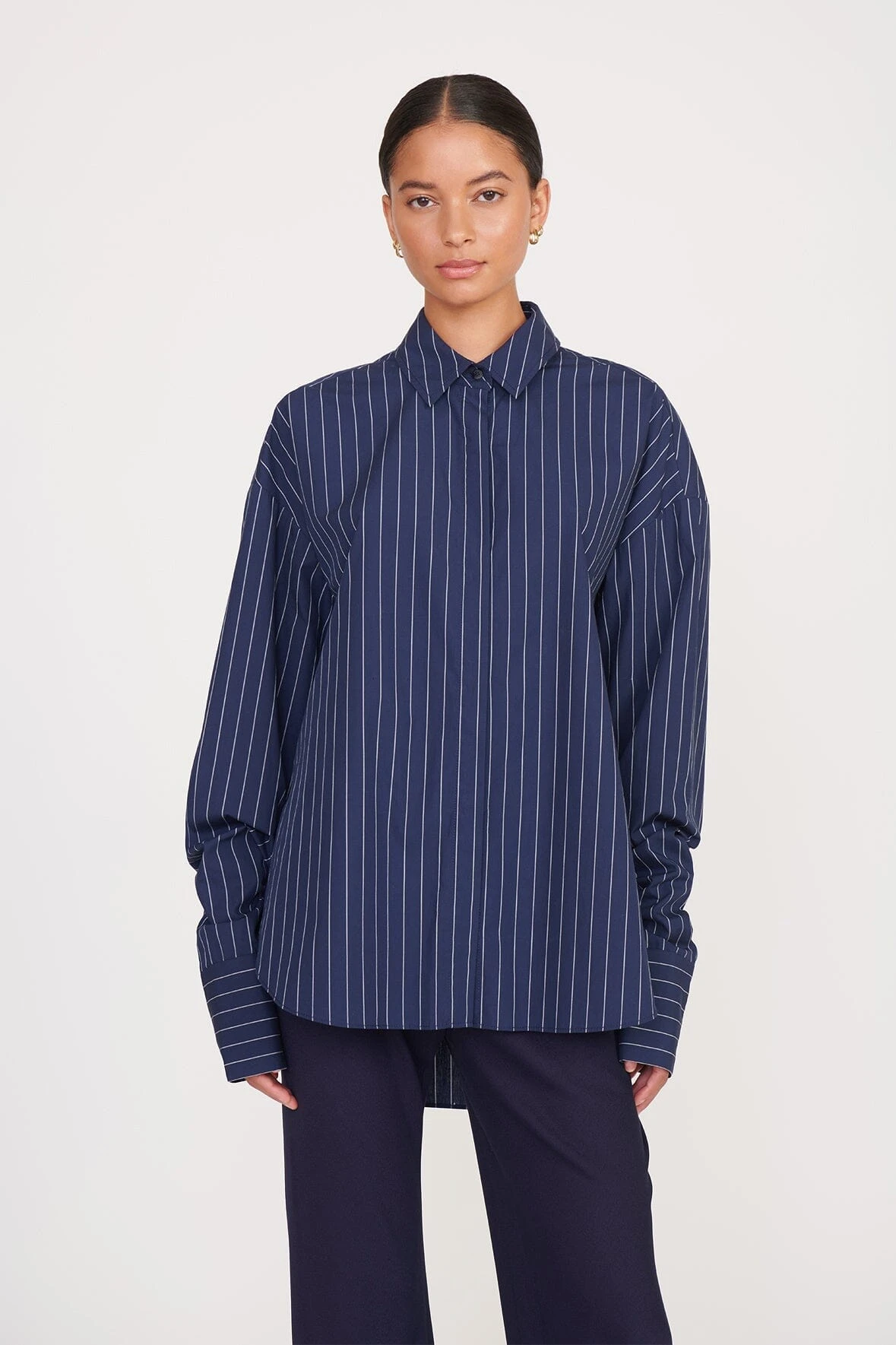 COLTON SHIRT | NAVY PINSTRIPE 1 COLTON SHIRT | NAVY PINSTRIPE